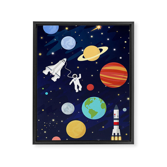In space Framed Canvas Print Gallery Image 1