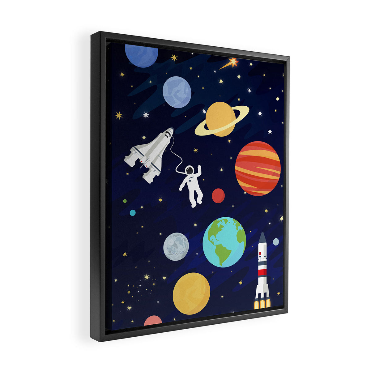 In space Framed Canvas Print Gallery Image 2