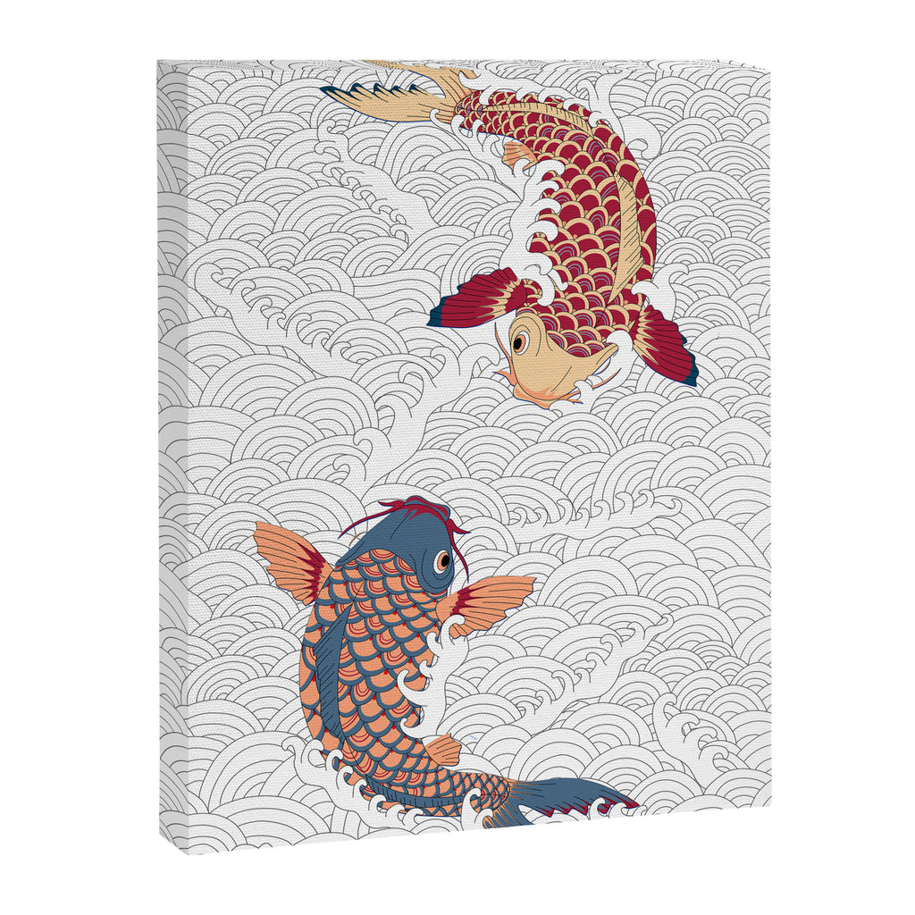 koi fish bold graphic Canvas Print Gallery Image 8