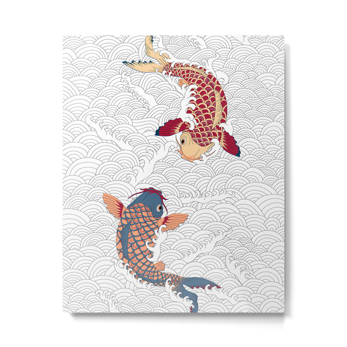 koi fish bold graphic Metal Print Gallery Image 1
