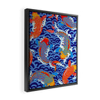 Koi fish / japanese tattoo style pattern Framed Canvas Print Gallery Image 2