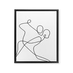 minimal line dance Framed Canvas Print Gallery Image 6