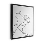 minimal line dance Framed Canvas Print Gallery Image 2