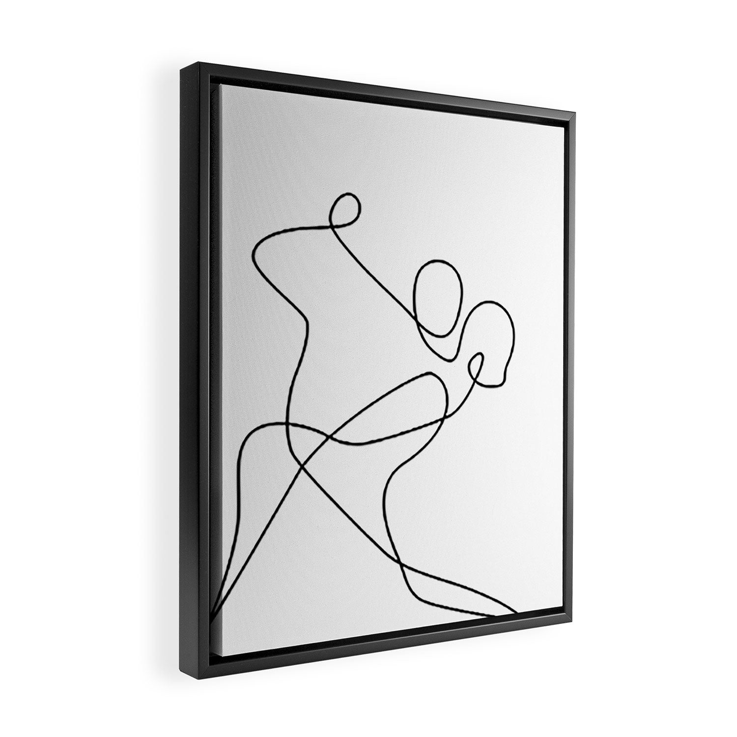 minimal line dance Framed Canvas Print Gallery Image 2