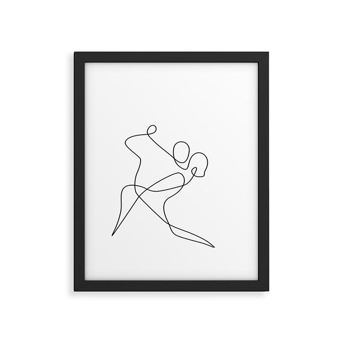 minimal line dance Framed Art Print Gallery Image 1