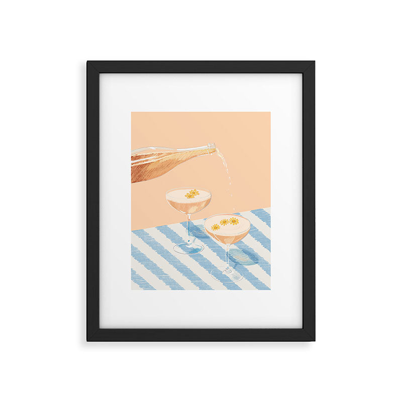 summer wine time illustartion  Framed Art Print Gallery Image 5