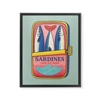 Tin of Love - Sardines in a Can with Heart Tail Framed Canvas Print Gallery Image 8