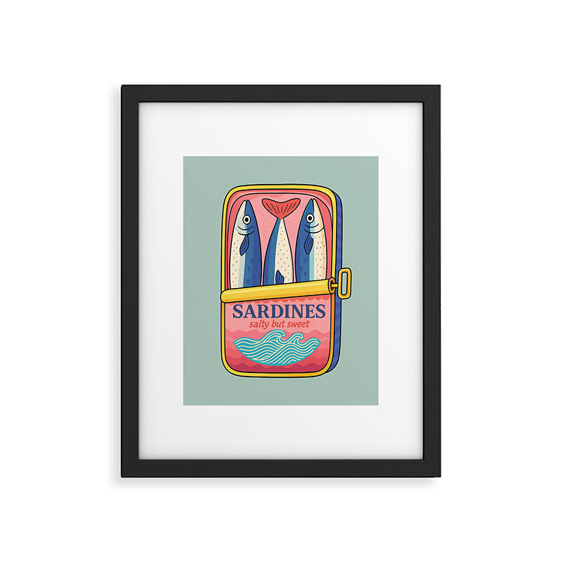Tin of Love - Sardines in a Can with Heart Tail Framed Art Print Gallery Image 6