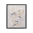 traditional Japanese cranes bright illustration Framed Canvas Print Gallery Image 6