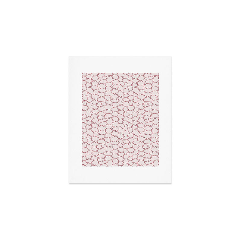 Abstract organic dots - dirty pink pattern Art Print Gallery Image 1