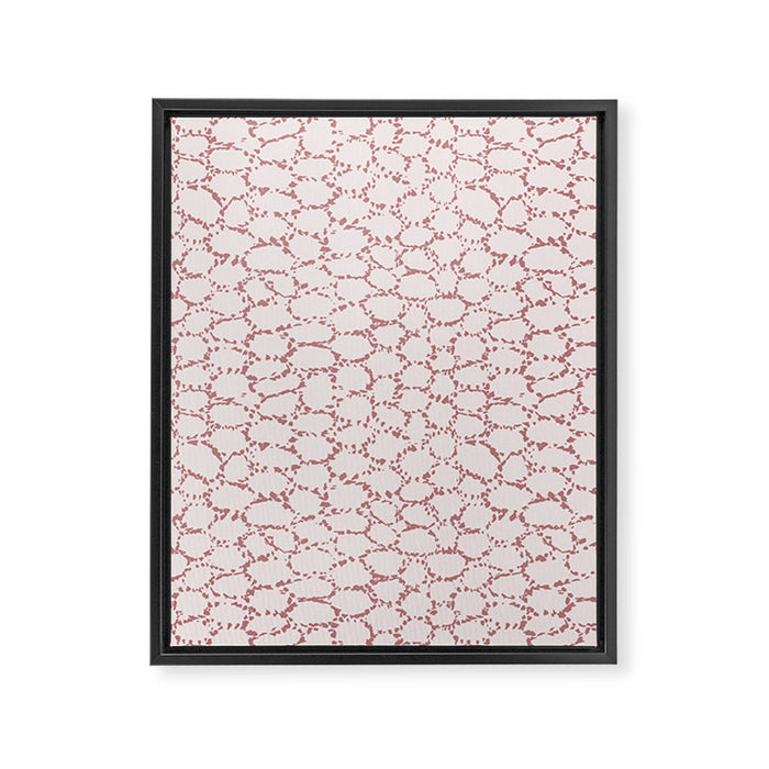 Abstract organic dots - dirty pink pattern Framed Canvas Print Gallery Image 1