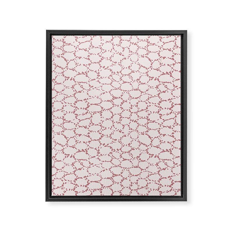 Abstract organic dots - dirty pink pattern Framed Canvas Print Gallery Image 8