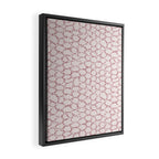 Abstract organic dots - dirty pink pattern Framed Canvas Print Gallery Image 2