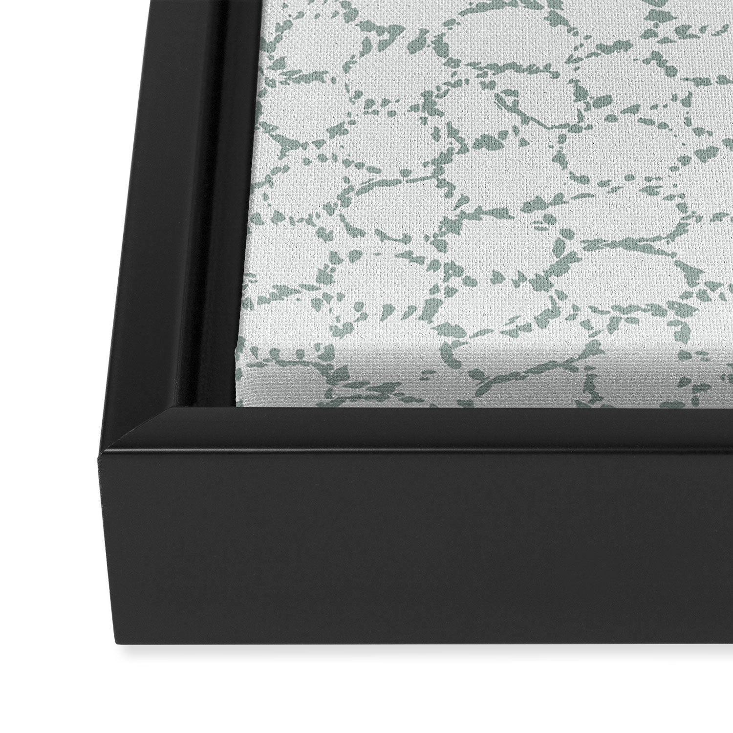 Abstract organic dots - dusty mint - pastel muted green pattern Framed Canvas Print Gallery Image 3