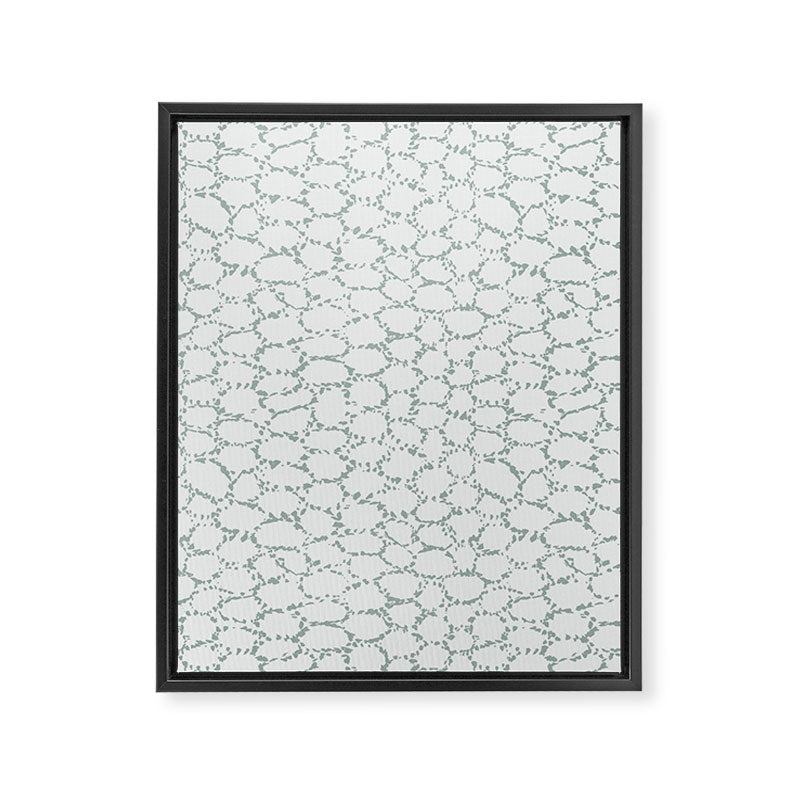 Abstract organic dots - dusty mint - pastel muted green pattern Framed Canvas Print Gallery Image 8