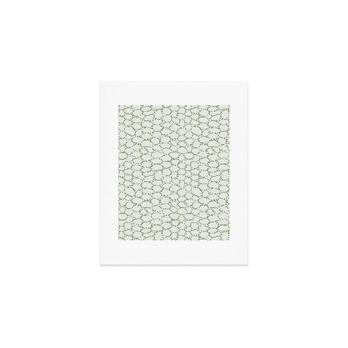 Abstract organic dots - pastel sage green pattern Art Print Gallery Image 1