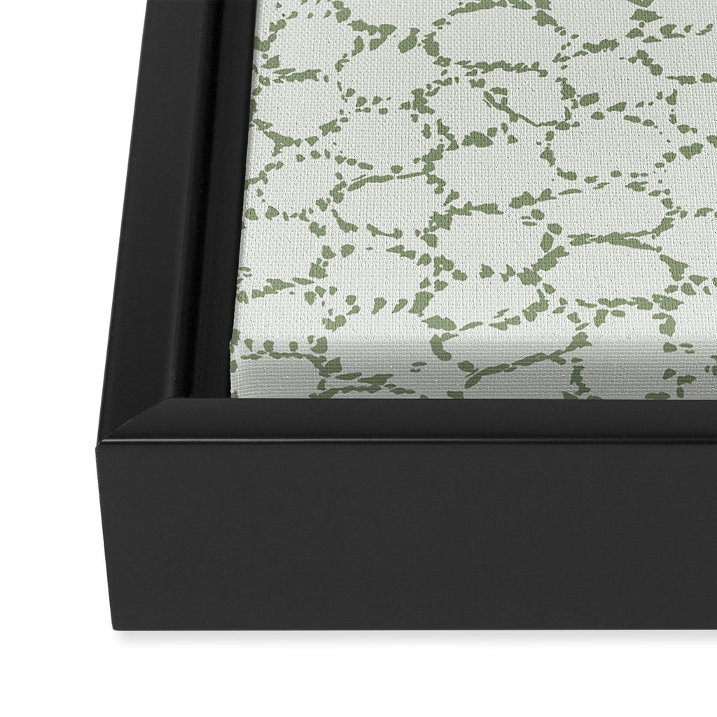 Abstract organic dots - pastel sage green pattern Framed Canvas Print Gallery Image 3