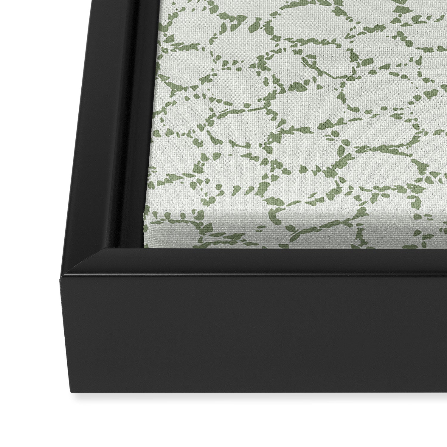 Abstract organic dots - pastel sage green pattern Framed Canvas Print Gallery Image 3