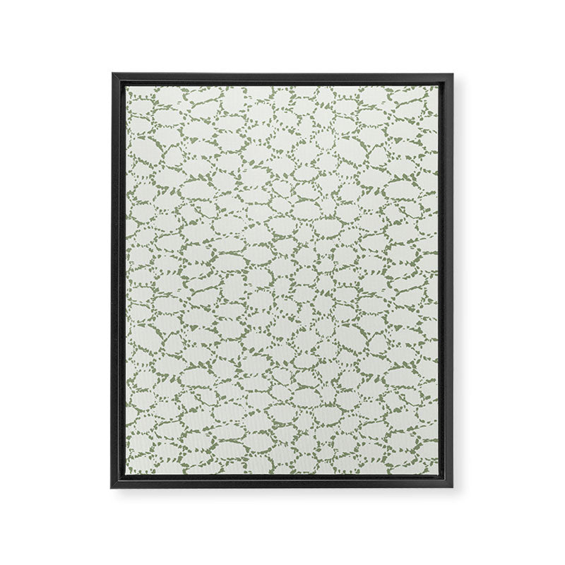 Abstract organic dots - pastel sage green pattern Framed Canvas Print Gallery Image 8