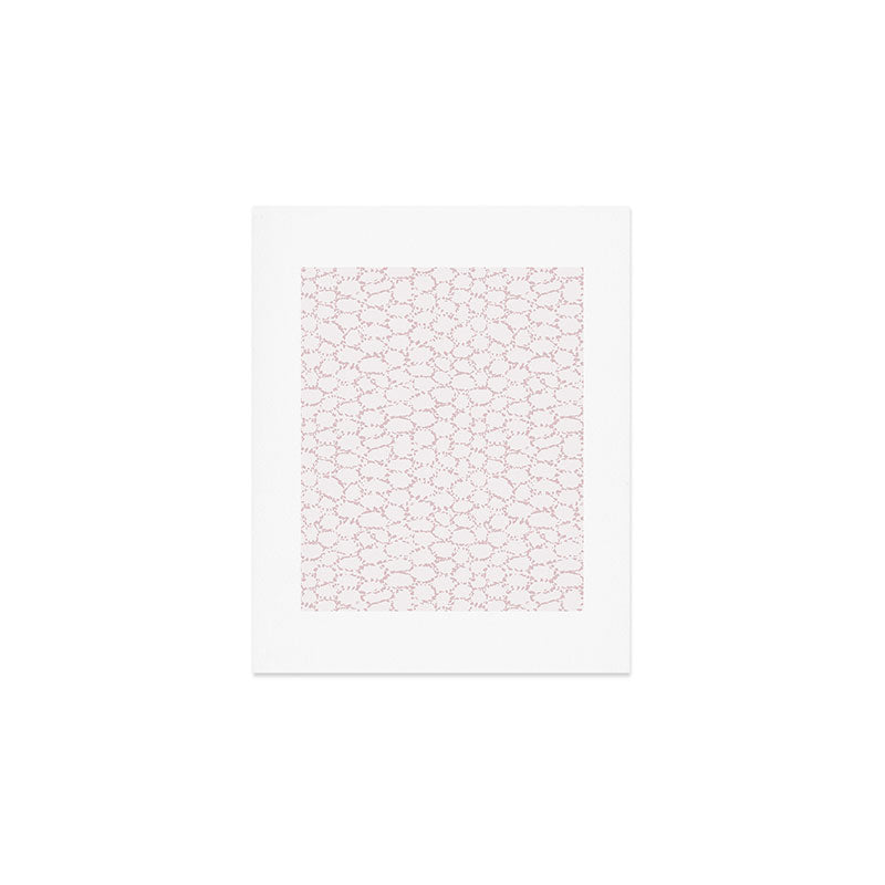 Abstract organic dots - soft baby pink pattern Art Print Gallery Image 1