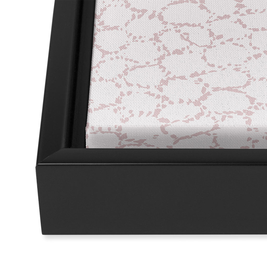 Abstract organic dots - soft baby pink pattern Framed Canvas Print Gallery Image 3