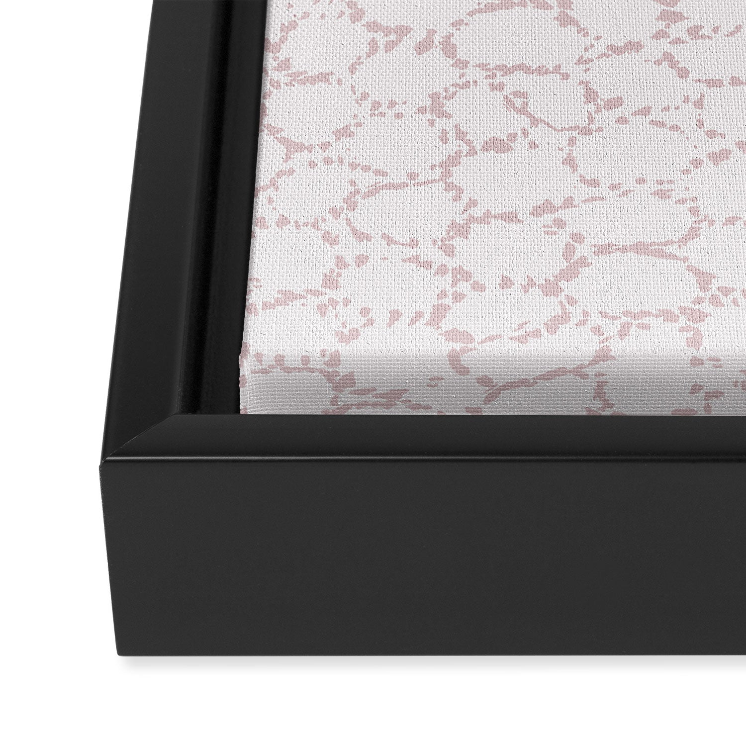 Abstract organic dots - soft baby pink pattern Framed Canvas Print Gallery Image 3