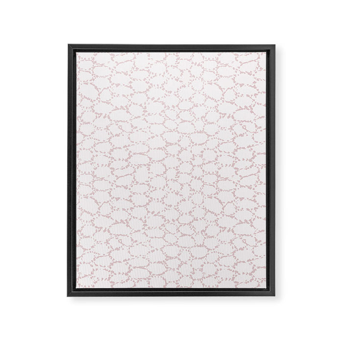 Abstract organic dots - soft baby pink pattern Framed Canvas Print Gallery Image 1