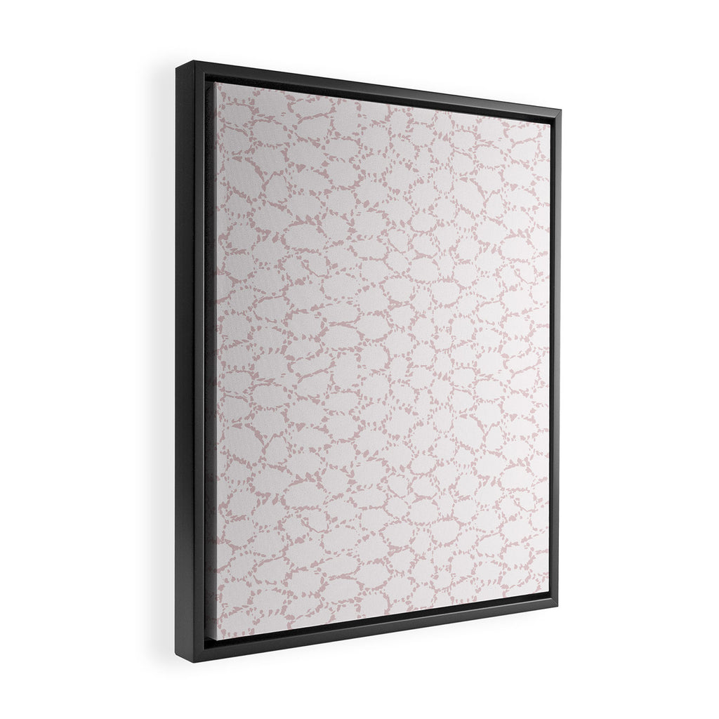 Abstract organic dots - soft baby pink pattern Framed Canvas Print Gallery Image 2