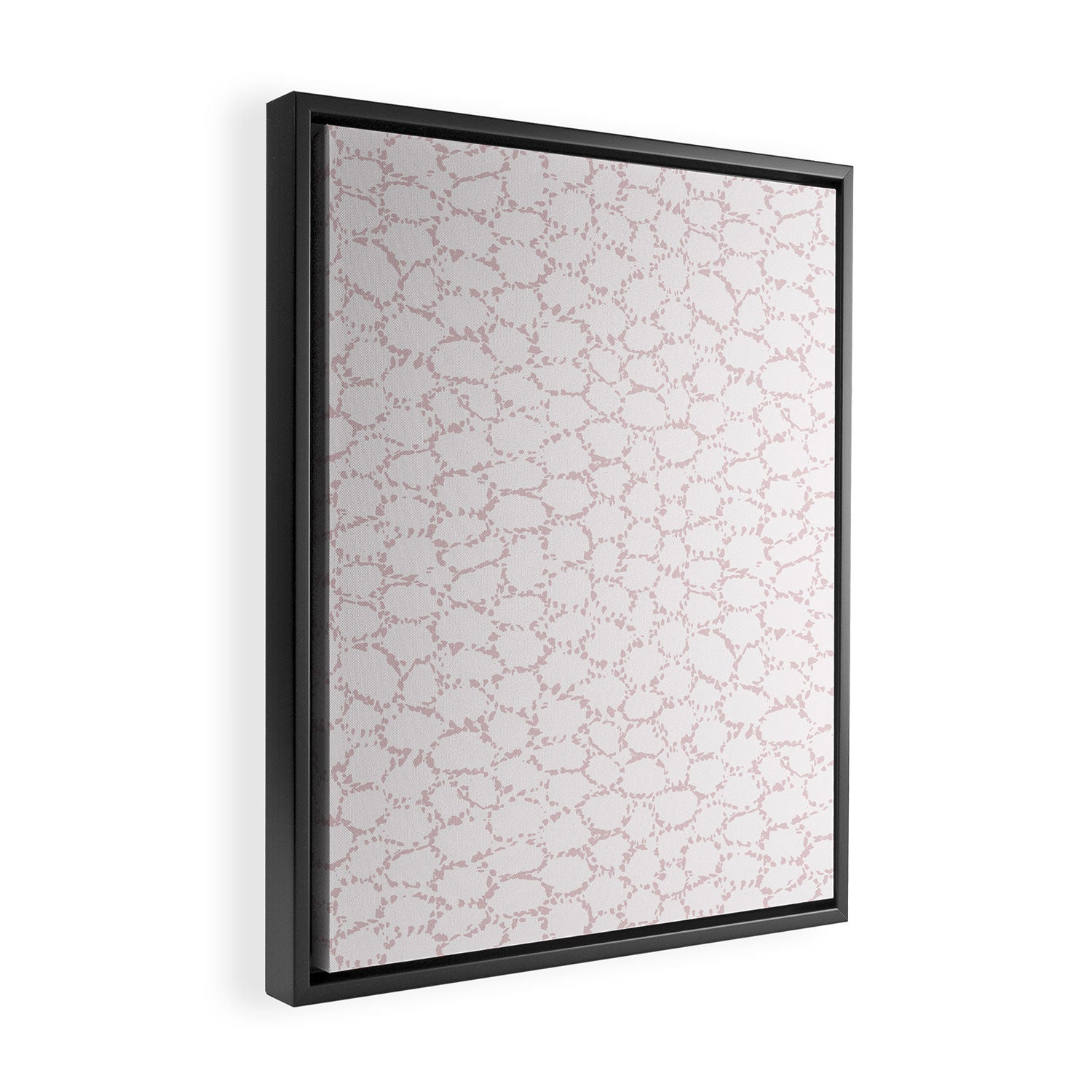 Abstract organic dots - soft baby pink pattern Framed Canvas Print Gallery Image 2