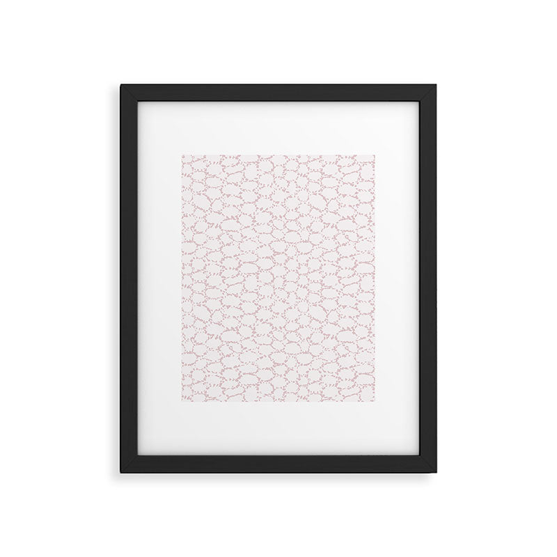 Abstract organic dots - soft baby pink pattern Framed Art Print Gallery Image 6