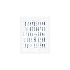 Blue indigo stripes over white shibori tie dye pattern Art Print Gallery Image 1