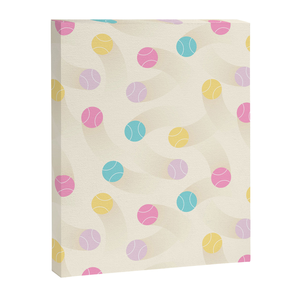 Colorful pastel tennis balls pattern Canvas Print Gallery Image 8