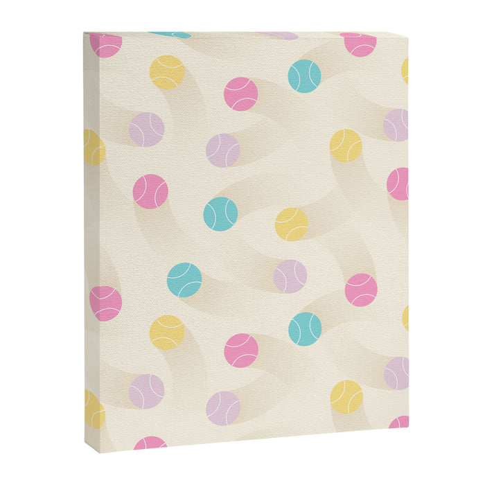 Colorful pastel tennis balls pattern Canvas Print Gallery Image 1