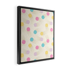 Colorful pastel tennis balls pattern Framed Canvas Print Gallery Image 2