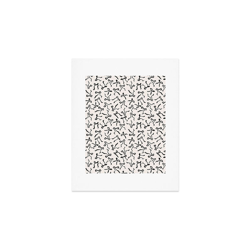 Coquette black Bows Art Print Gallery Image 1