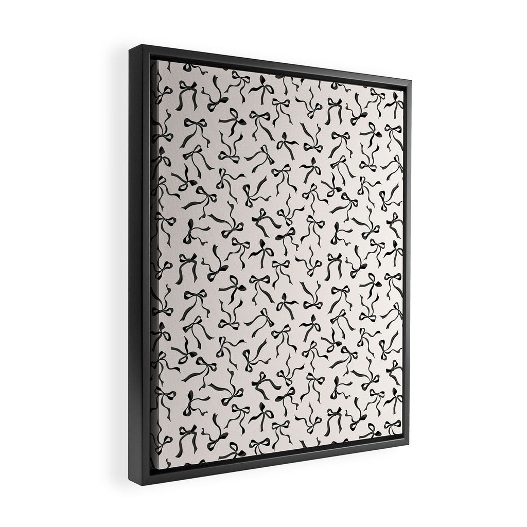 Coquette black Bows Framed Canvas Print Gallery Image 2