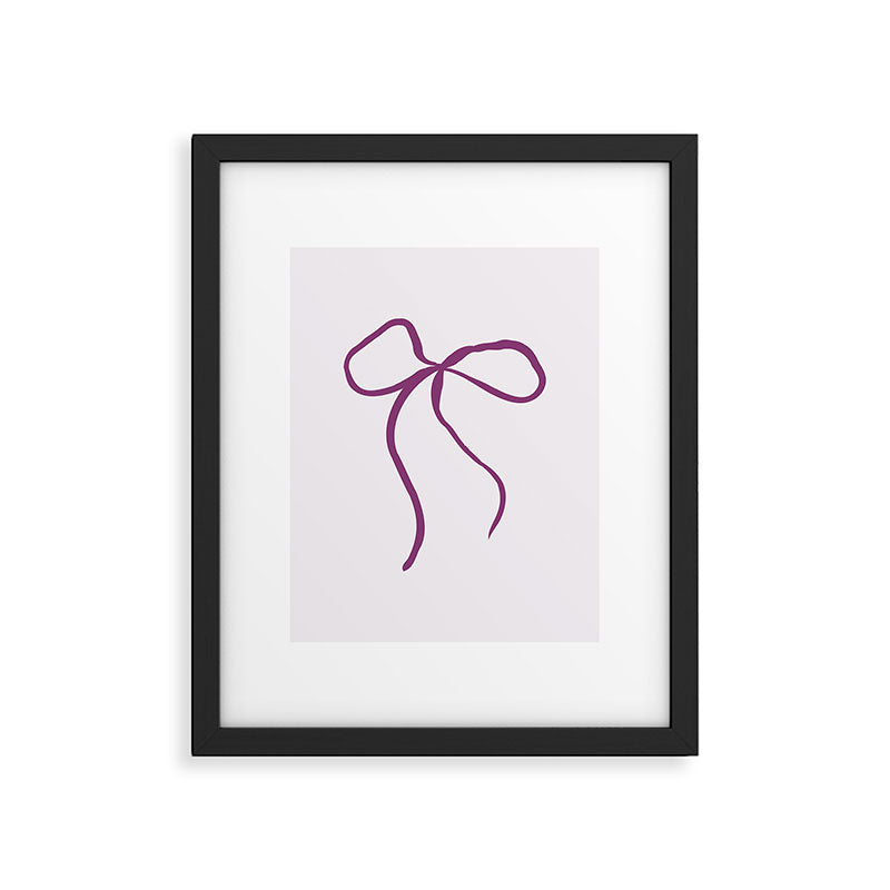 Coquette pink bow Framed Art Print Gallery Image 6