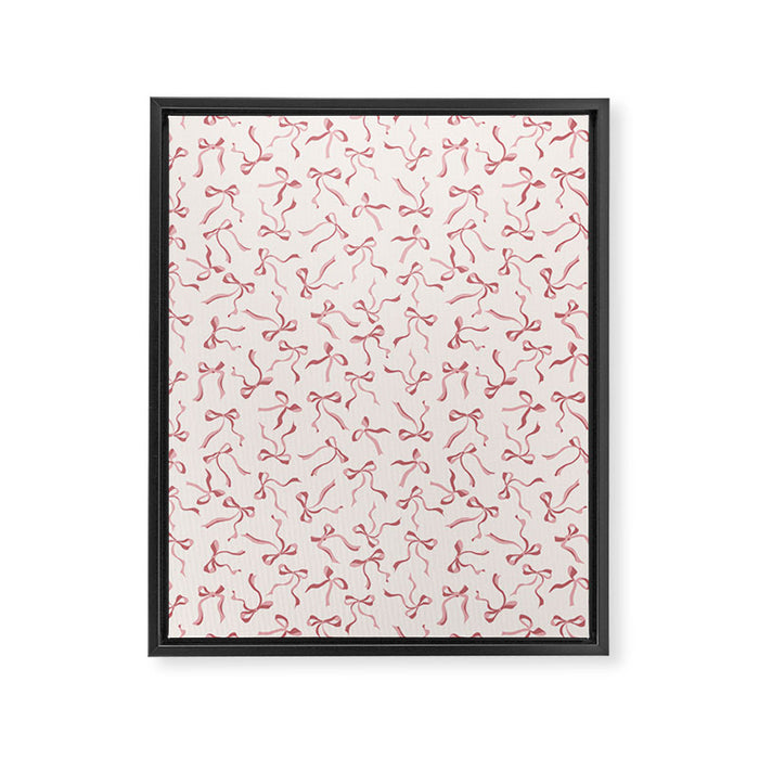 Coquette Pink Bows Framed Canvas Print Gallery Image 1