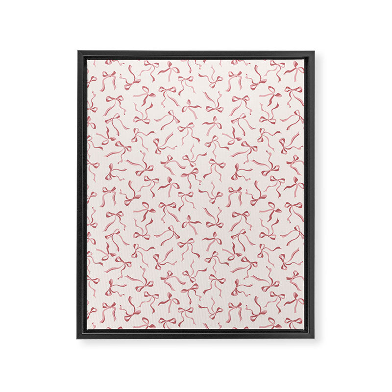 Coquette Pink Bows Framed Canvas Print Gallery Image 8