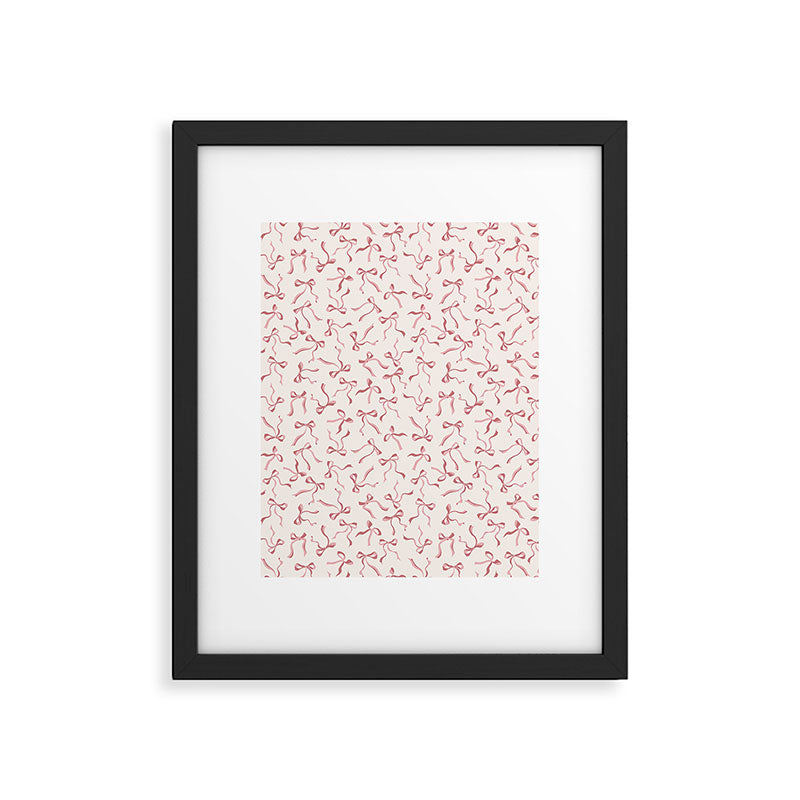 Coquette Pink Bows Framed Art Print Gallery Image 6