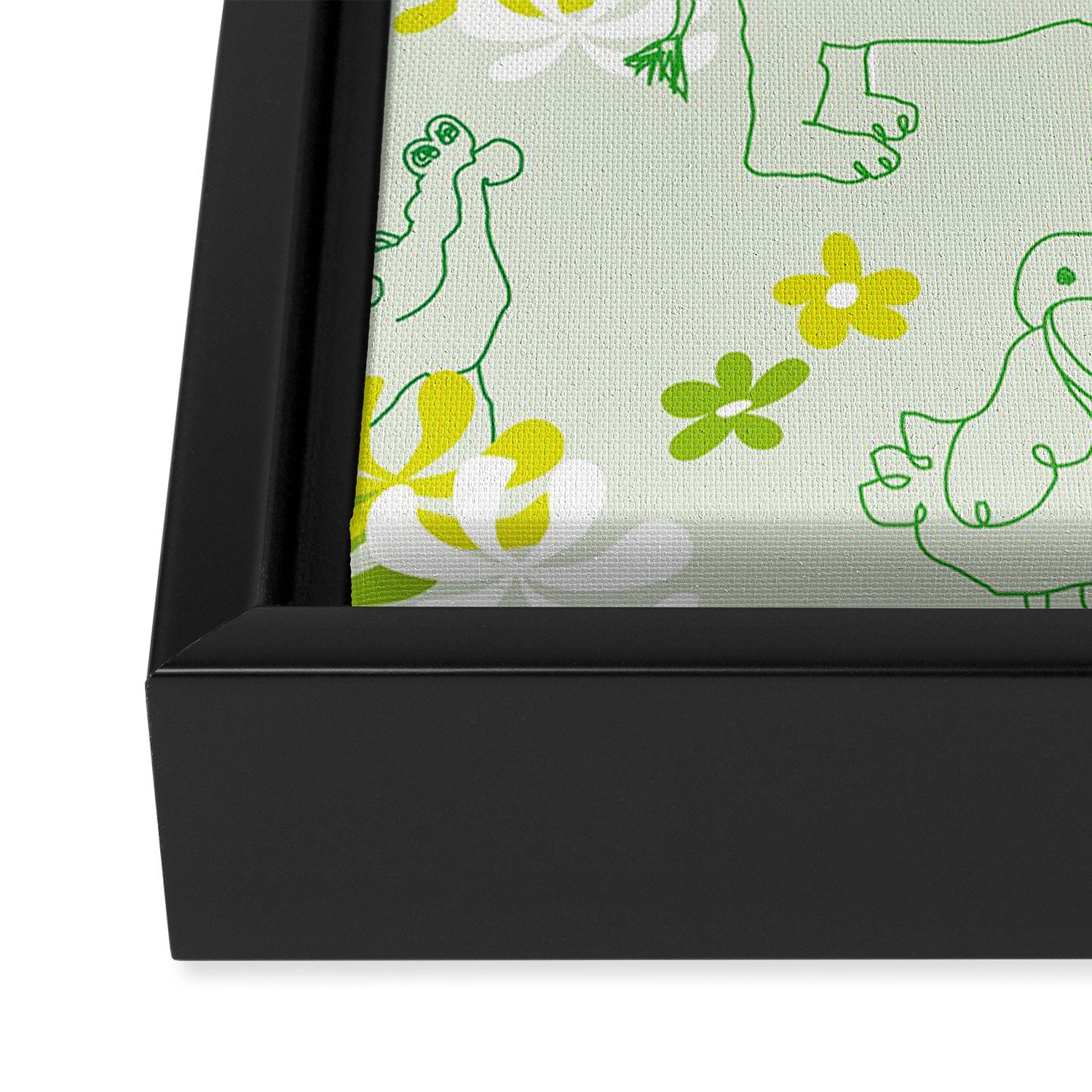 Green safari Framed Canvas Print Gallery Image 3