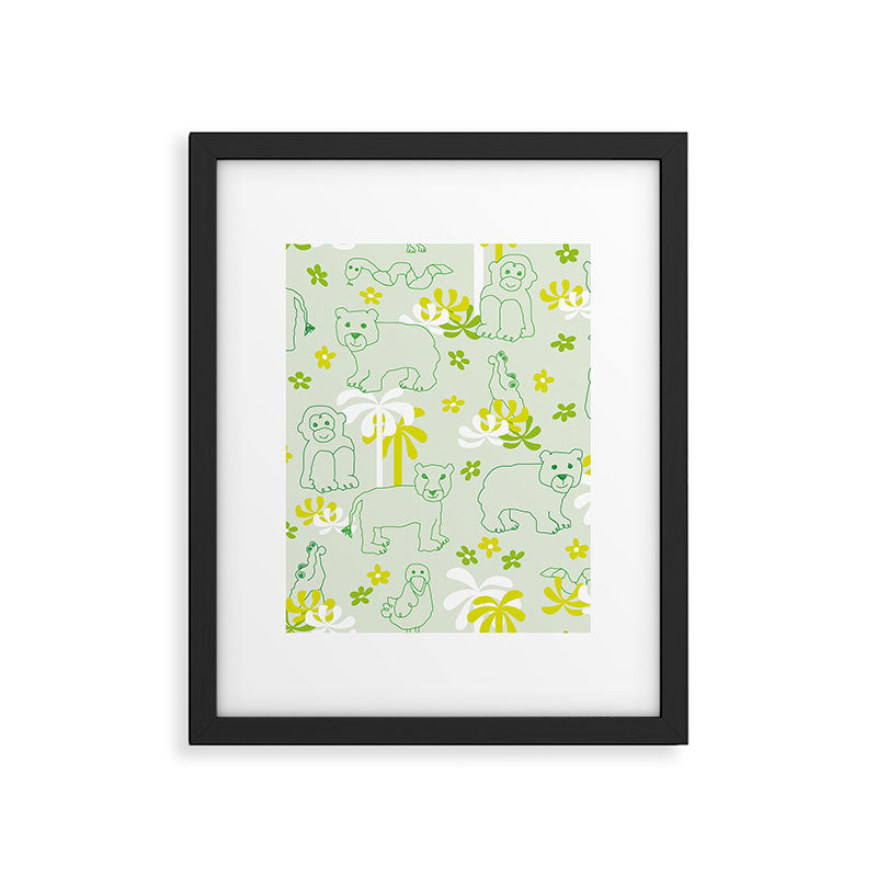 Green safari Framed Art Print Gallery Image 6