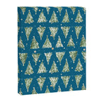 Holiday christmas tree over blue peacock pattern Canvas Print Gallery Image 8