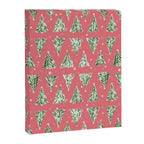 Holiday christmas tree over pink watermelon pattern Canvas Print Gallery Image 8