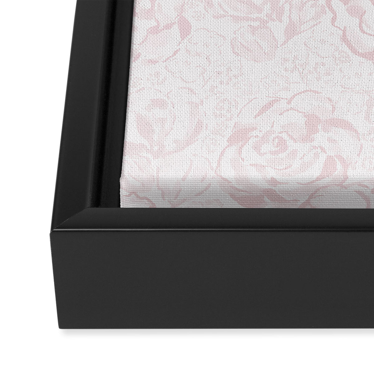 Rose garden floral watercolor - baby pink pattern Framed Canvas Print Gallery Image 3