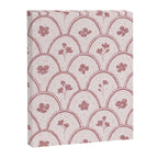 Rustic scallop floral block print - dusty rose pink pattern Canvas Print Gallery Image 8