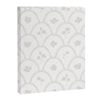Rustic scallop floral block print - natural soft mushroom pattern Canvas Print Gallery Image 8