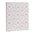 Rustic scallop floral block print - soft blush baby pink pattern Canvas Print Gallery Image 8