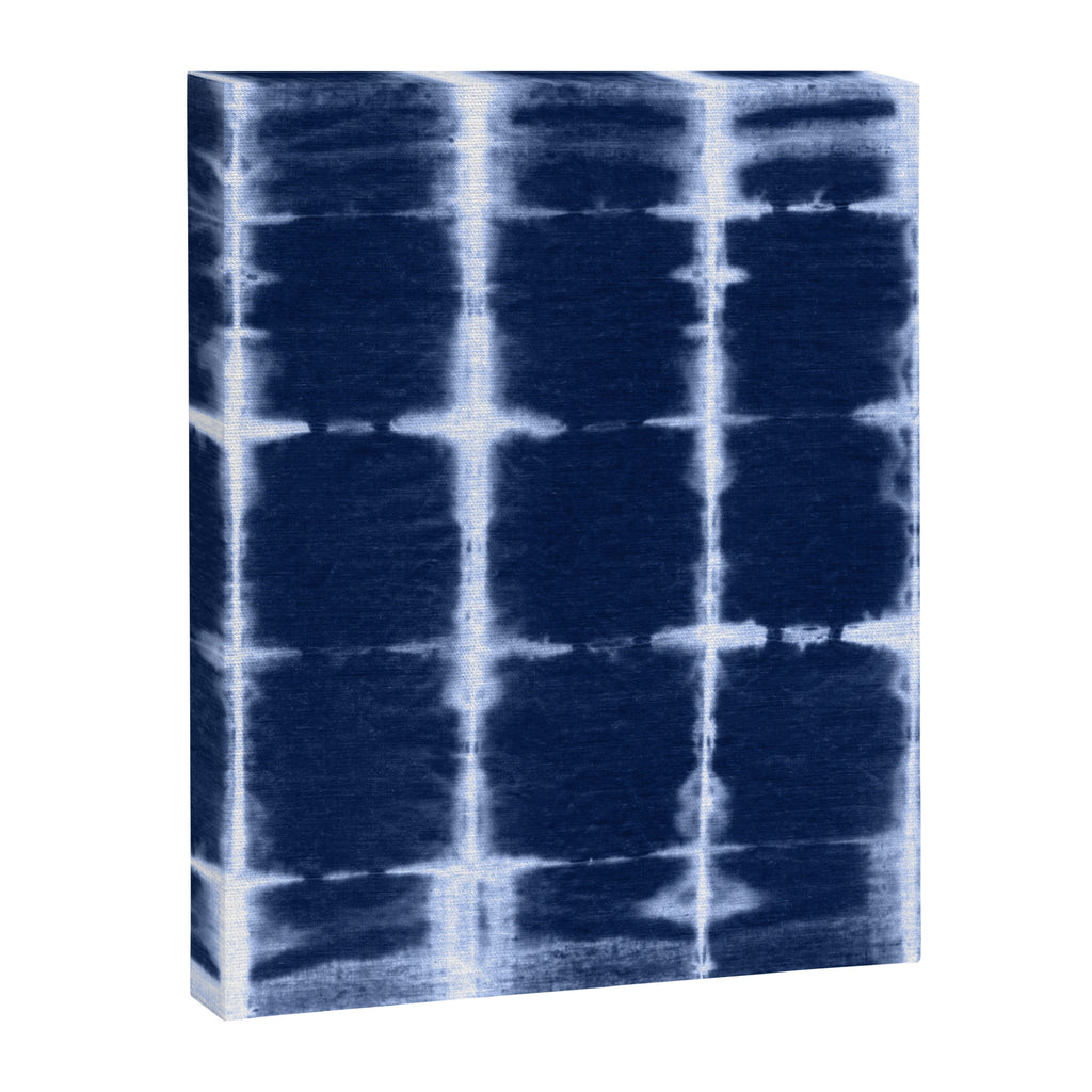 Shibori itajime indigo square pattern Canvas Print Gallery Image 8