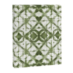 Shibori olive diamond tie dye patetrn Canvas Print Gallery Image 8